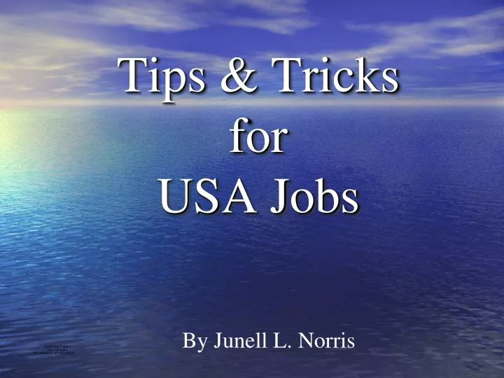 tips tricks for usa jobs