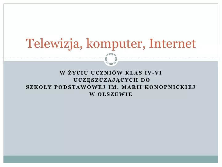 telewizja komputer internet