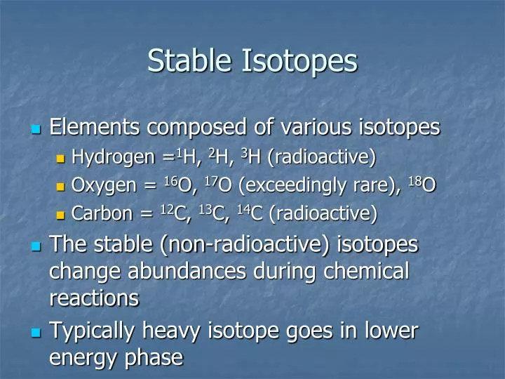 stable isotopes