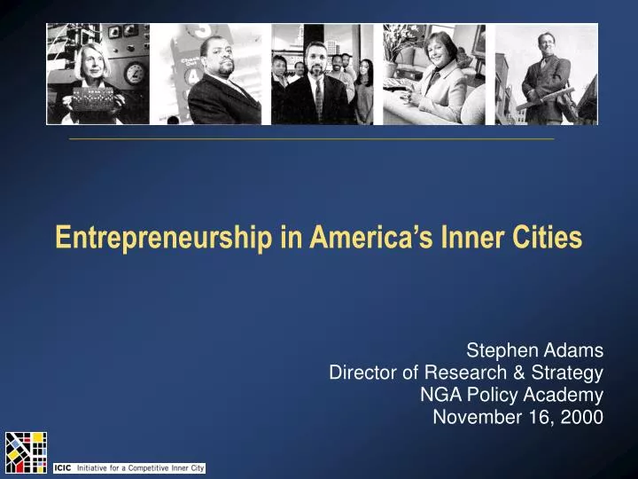 entrepreneurship in america s inner cities