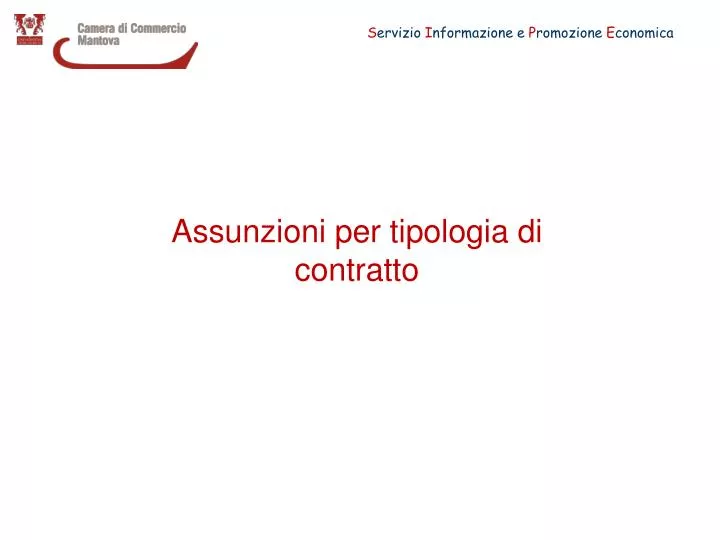 assunzioni per tipologia di contratto