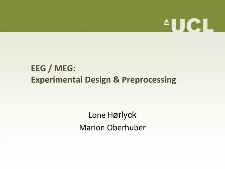 eeg meg experimental design preprocessing