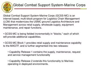 Global Combat Support System-Marine Corps