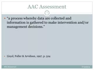 AAC Assessment