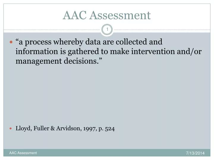 aac assessment