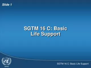 SGTM 16 C: Basic Life Support