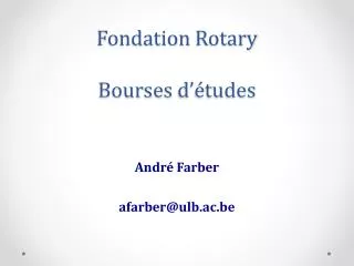 fondation rotary bourses d tudes