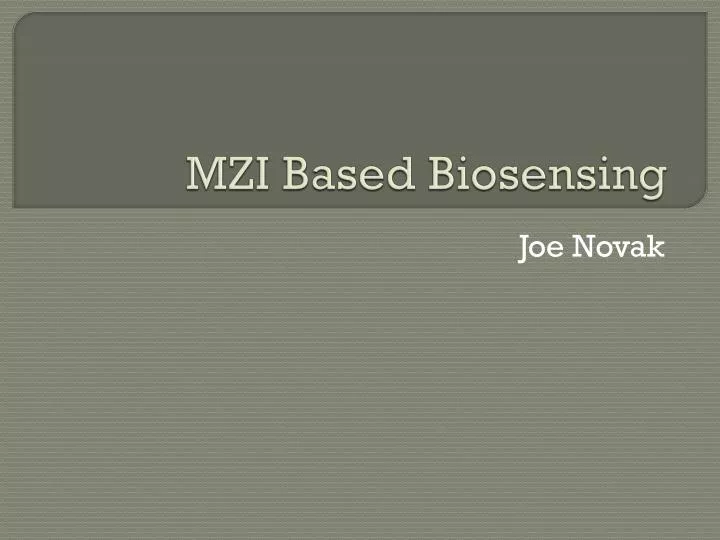 mzi based biosensing