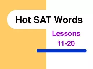 Hot SAT Words