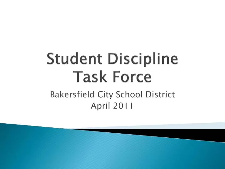 student discipline task force
