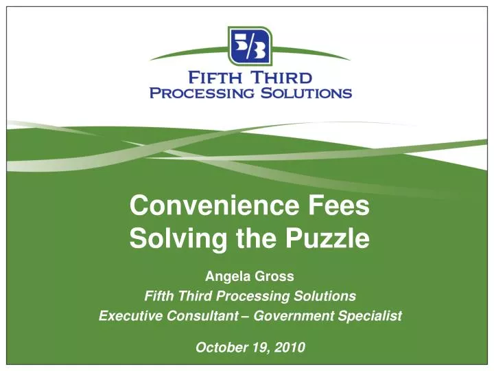 convenience fees solving the puzzle