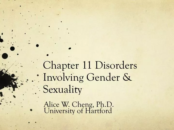 chapter 11 disorders involving gender sexuality