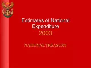 Estimates of National Expenditure 2003