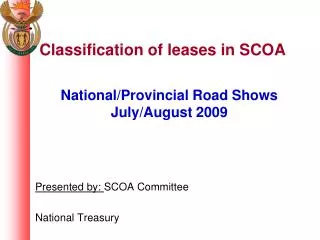 Classification of leases in SCOA