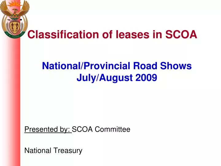 classification of leases in scoa