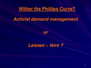 wither the phillips curve