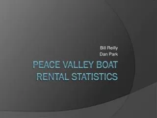 Peace Valley Boat Rental Statistics