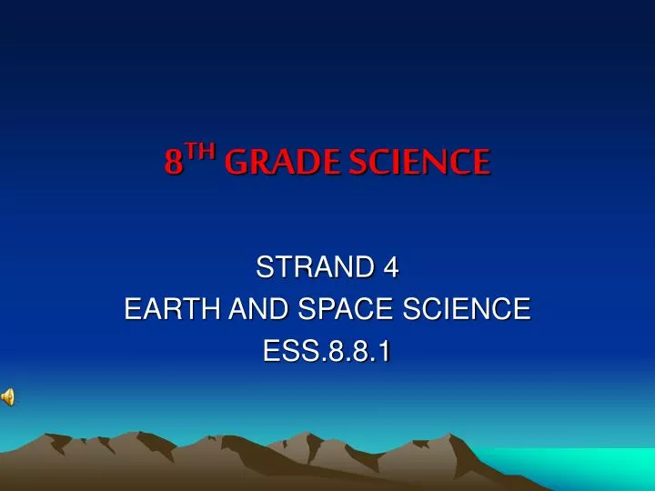 8 th grade science