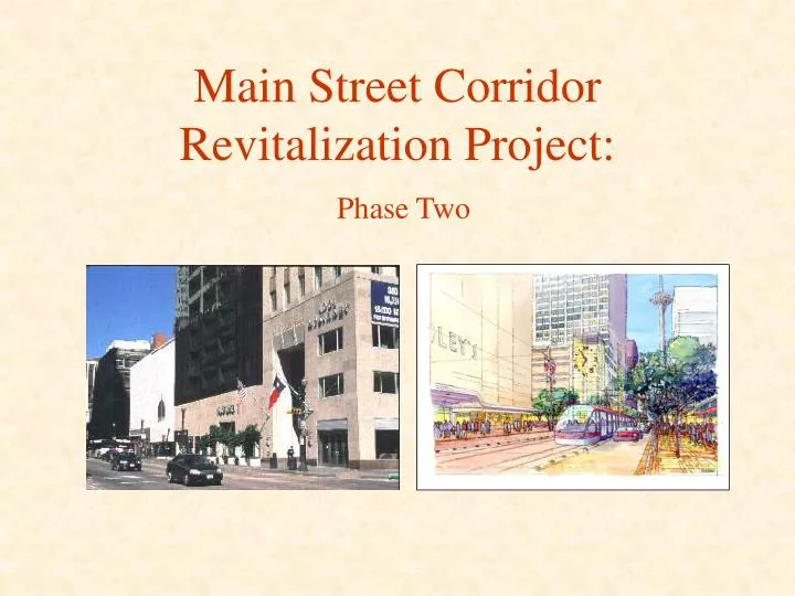 main street corridor revitalization project phase two