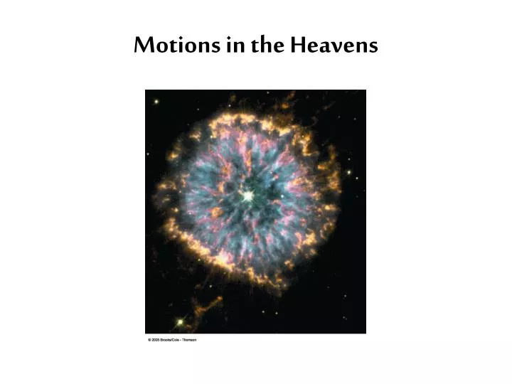 motions in the heavens