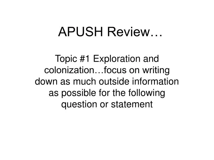 apush review