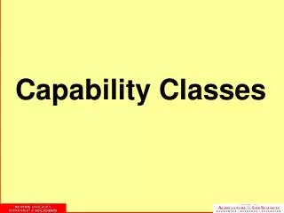 Capability Classes