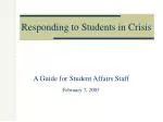 Responding to Students in Crisis - slide 1