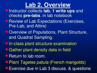 Lab 2. Overview