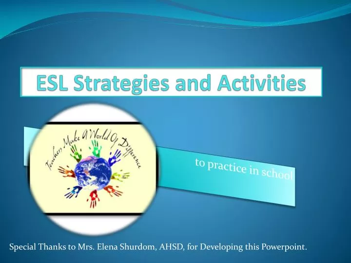 esl strategies and activities