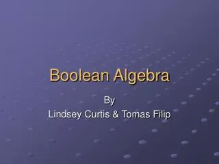 Boolean Algebra