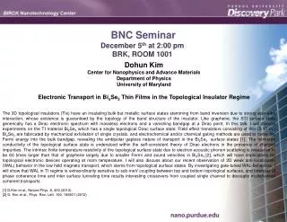 BNC Seminar