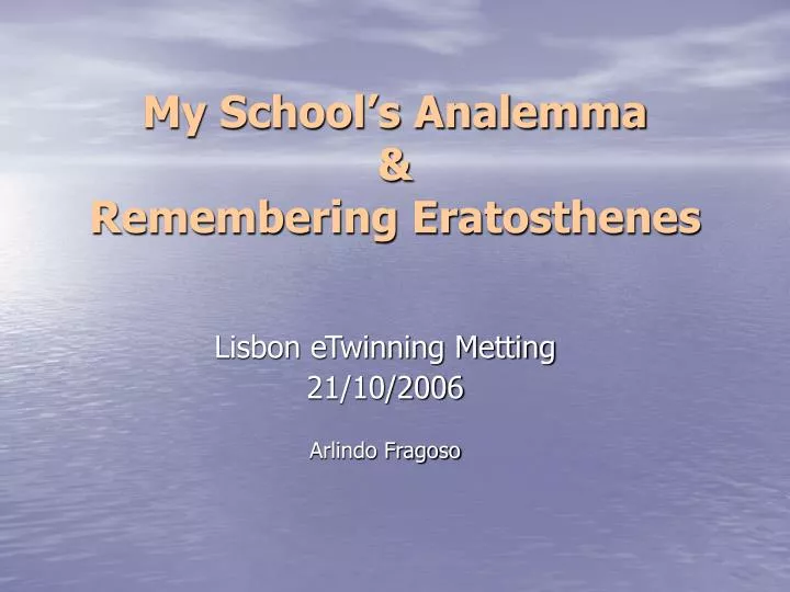 my school s analemma remembering eratosthenes