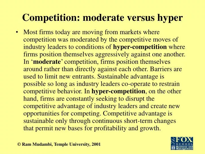 competition moderate versus hyper