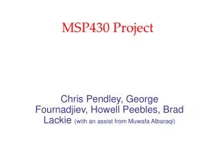 MSP430 Project