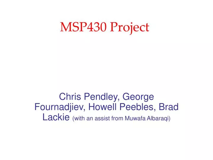msp430 project