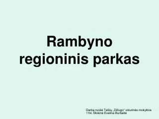 Rambyno regioninis parkas