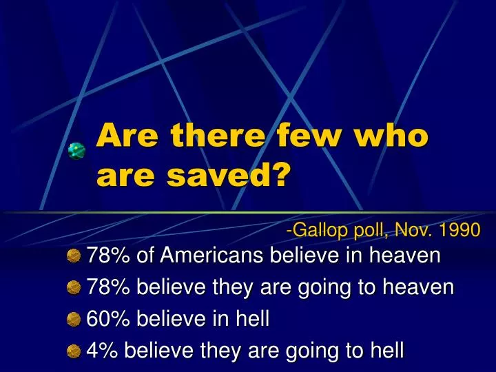 are there few who are saved