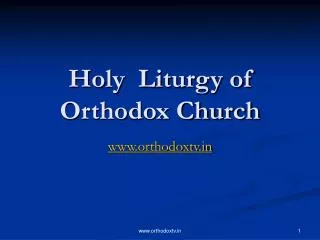 Holy Liturgy of Orthodox Church