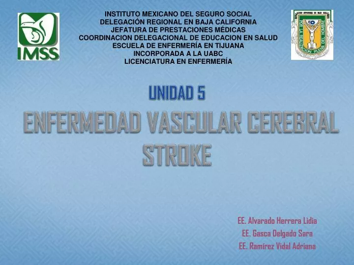 unidad 5 enfermedad vascular cerebral stroke