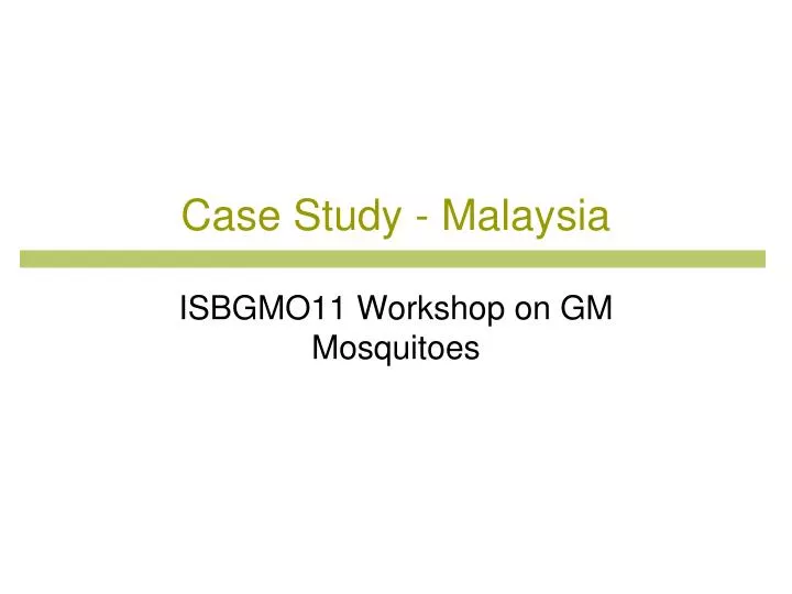 case study malaysia