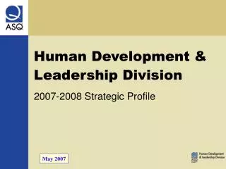 Human Development &amp; Leadership Division