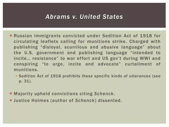 abrams v united states