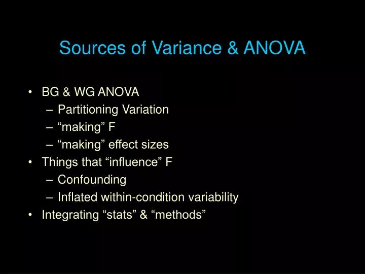 sources of variance anova