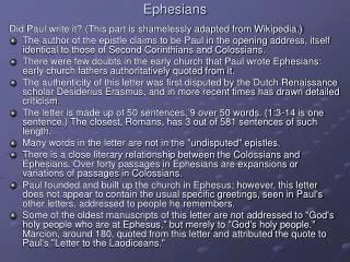 Ephesians