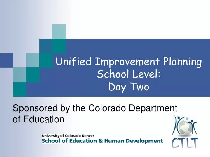 sponsored by the colorado department of education