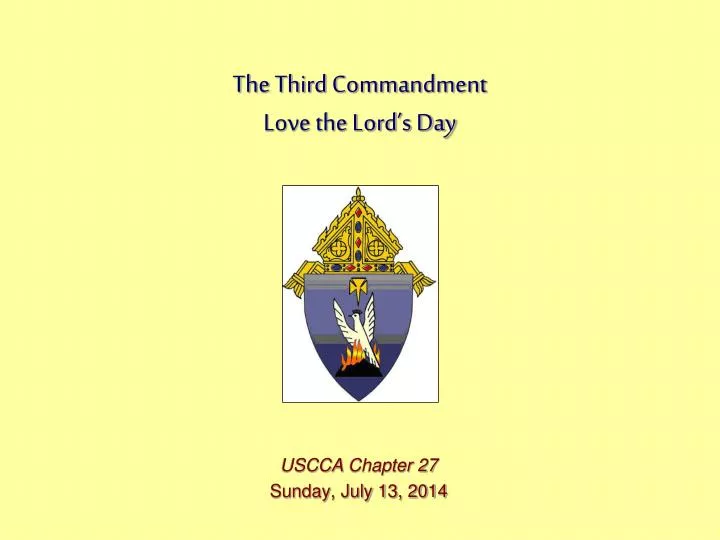 the third commandment love the lord s day