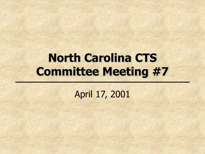 north carolina cts committee meeting 7