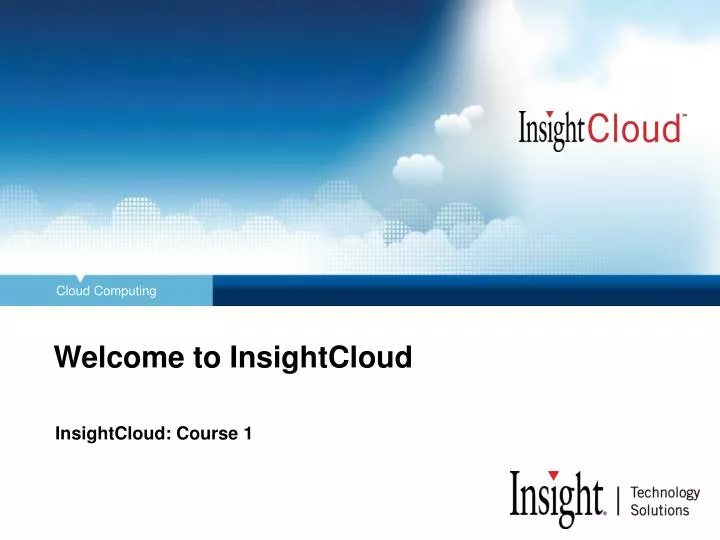 welcome to insightcloud