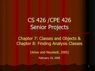 CS 426 /CPE 426 Senior Projects