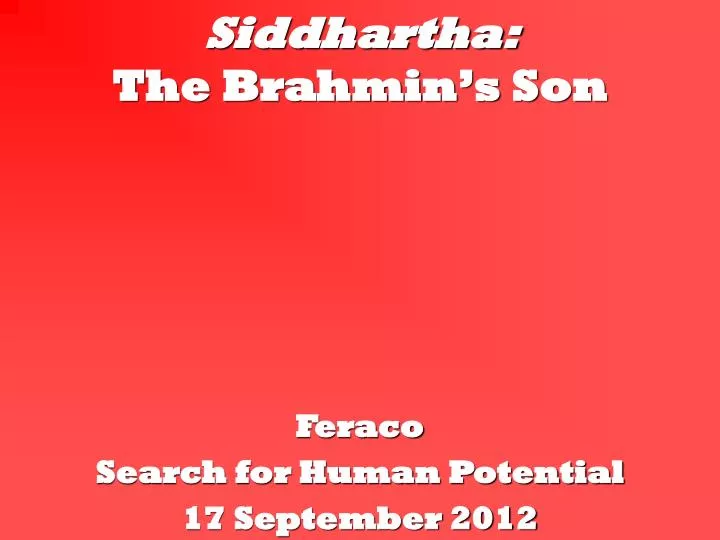 siddhartha the brahmin s son